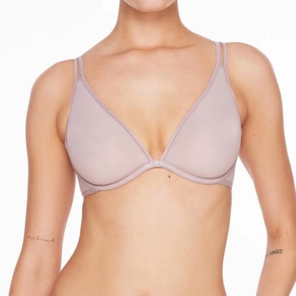 ThirdLove Plunge Bra Bare Mesh Beige 34E - Picture 1 of 4